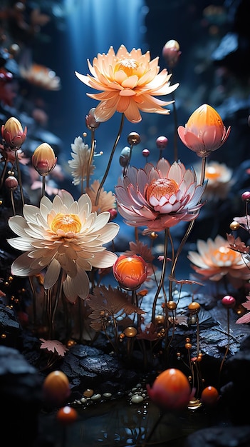 Super levendige kleurrijke bloemendruppeltjes als achtergrond over de kleurrijke bloemblaadjesstijl