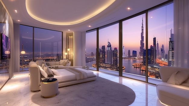 Super luxe flat in Dubai met stijl rijke en prachtige uitzicht op de stad