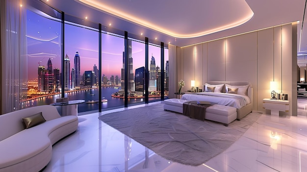 Super luxe flat in Dubai met stijl rijke en prachtige uitzicht op de stad