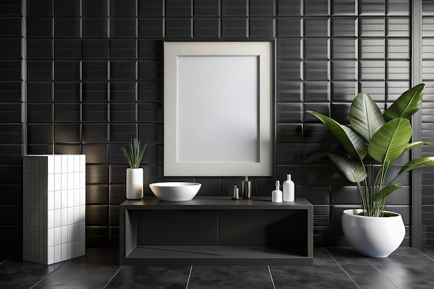 Super Luxurious Bathroom Whiteboard Mockup