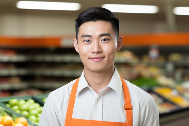 super market shop clerk or employee