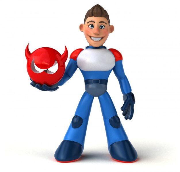 Super modern superhero - 3D character