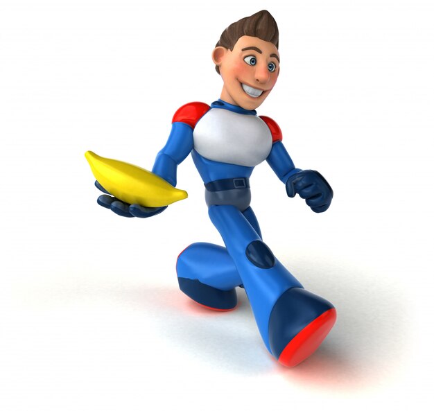 Super modern superhero - 3D Illustration