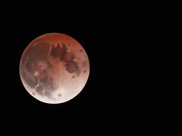 Photo super moon blood moon