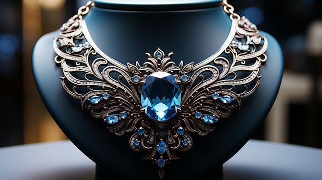 Super realistische foto ultra gedetailleerde prachtige highend ketting geposeerde sierlijke juwelen Stan