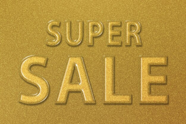 Super Sale banner season sale gold background