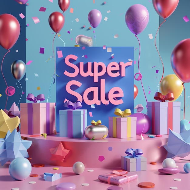 Super sale banner template