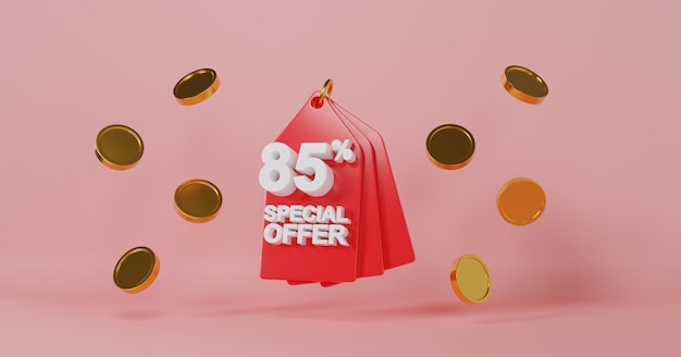 Photo super sale offer 85 percent discount with red background