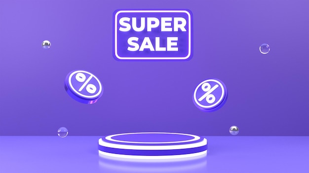 Foto super sale podium mockup display voor productpresentatie met lege ruimte