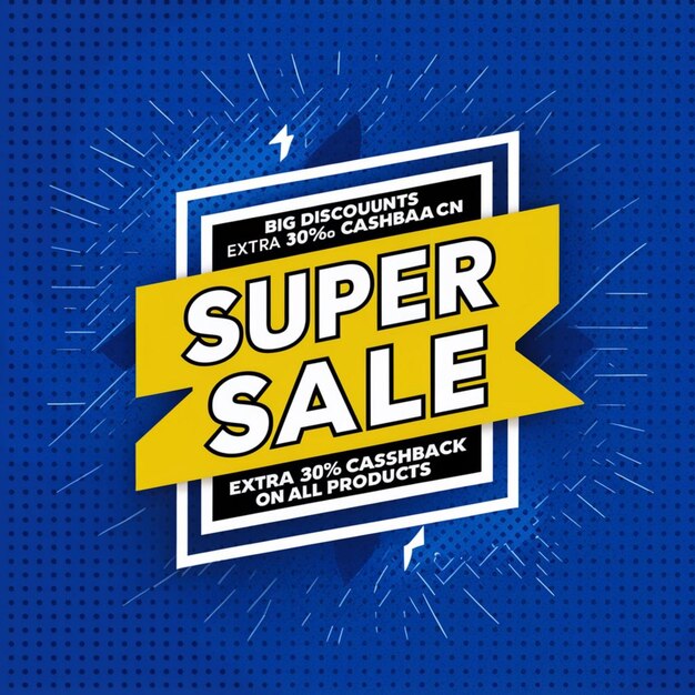 Photo a super sale sign that says super sale on it