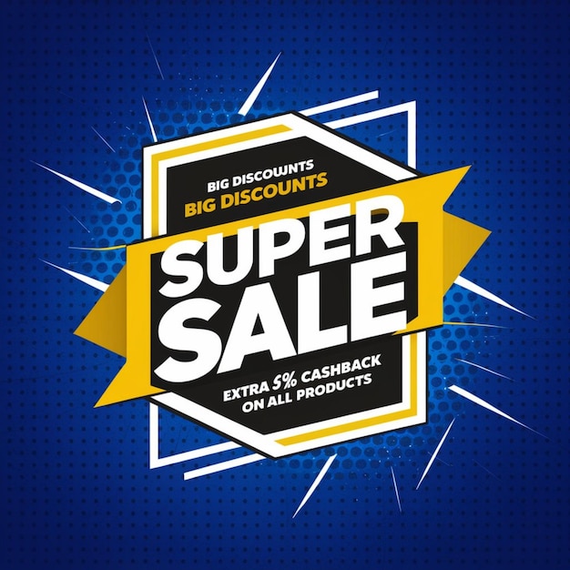 a super sale sign that says super sale