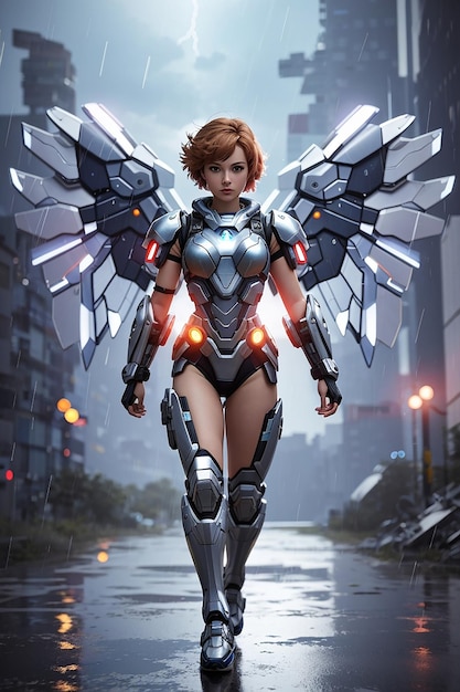 super soldier girl futuretech illustration