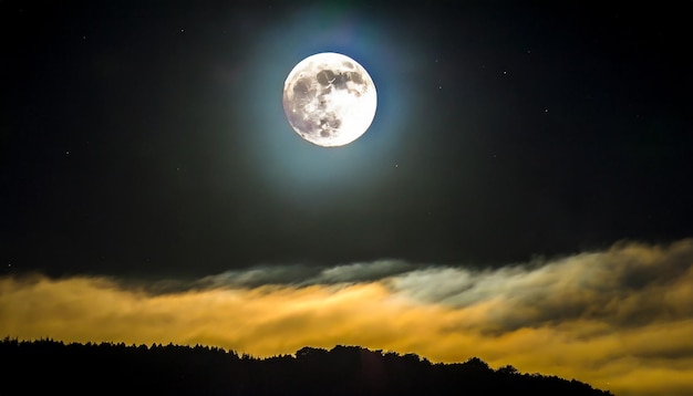 Super volle maanverduistering Superluna llena Eclipse de luna Super heldere volle maan met donkere