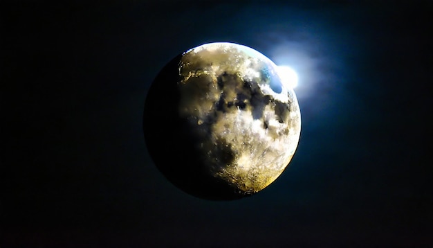 Super volle maanverduistering Superluna llena Eclipse de luna Super heldere volle maan met donkere