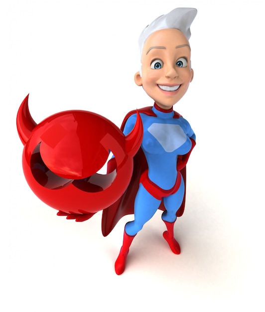 Super woman character isolated