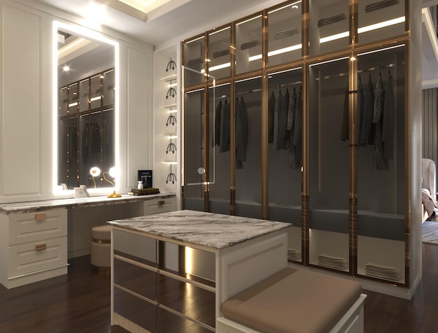 Superb and Posh Walk In Closet Interior Design