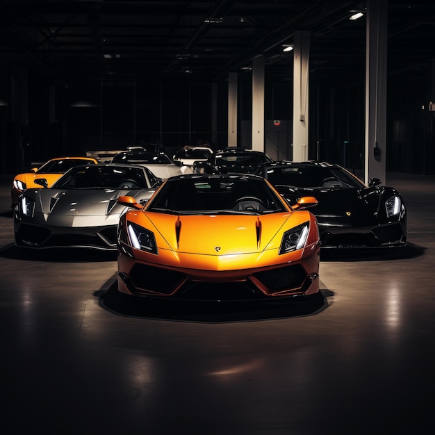 supercars front view