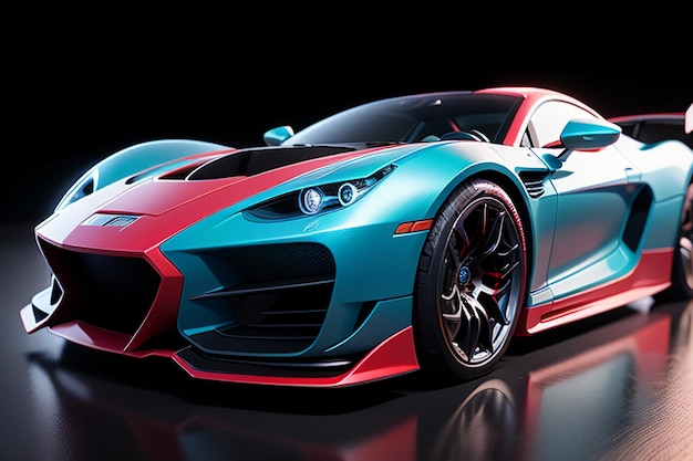 Supercars tentoonstelling kleurrijke coole auto's HD fotografie wallpaper achtergrond illustratie