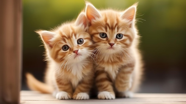 Superhealing kittens with a lively and loving familyAI generated