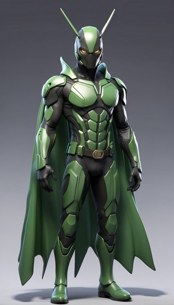 Superhero Character inspired by Grasshopper