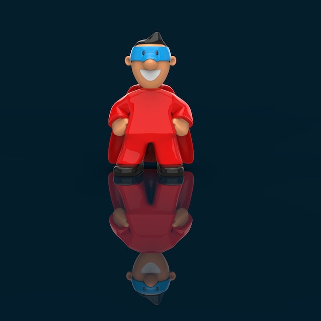 Superhero concept - 3D Illustration