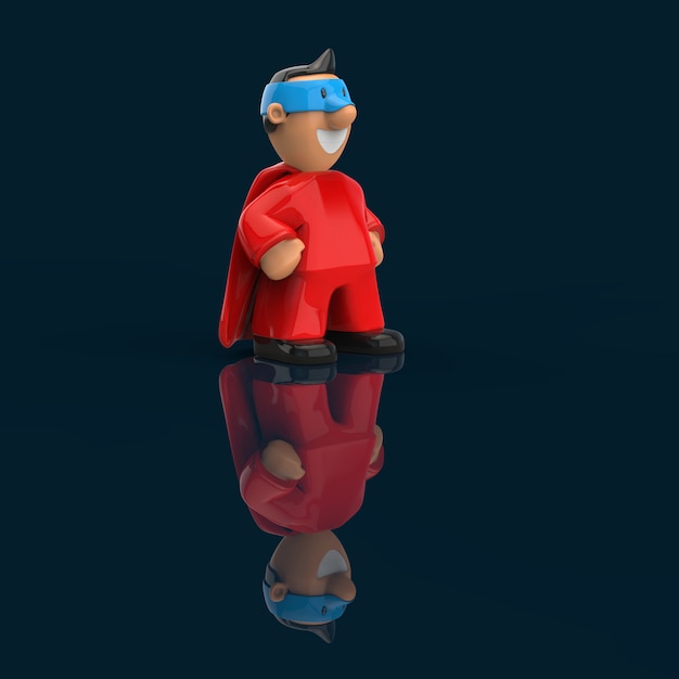 Photo superhero concept - 3d illustration