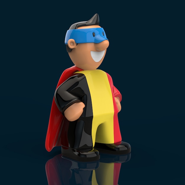 Концепция супергероя - 3D иллюстрации