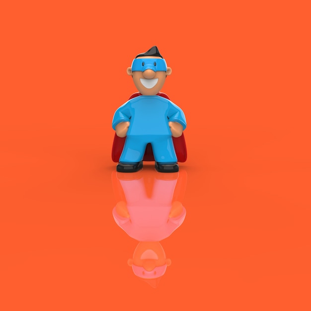 Photo superhero concept - 3d illustration