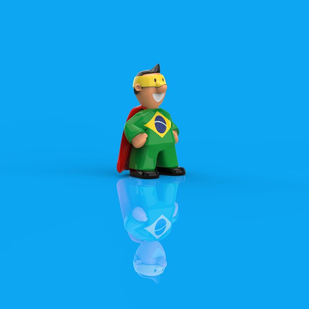 Концепция супергероя - 3D иллюстрации