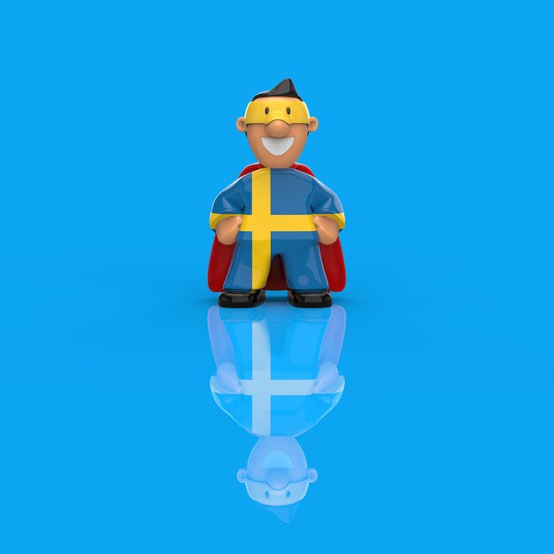 Концепция супергероя - 3D иллюстрации