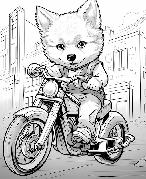 superhero dog coloring page for kids anime style