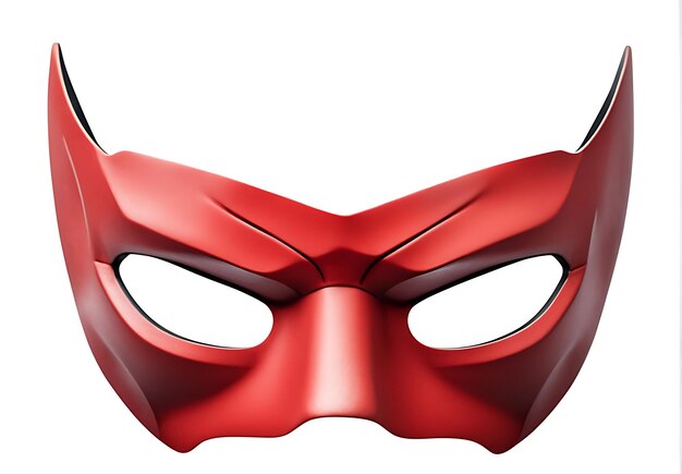 Photo superhero mask isolated on white background cut out