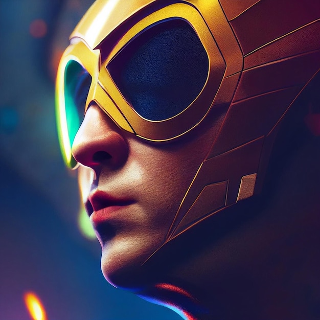 superhero or supervillain man portrait