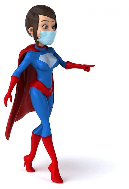 Superhero with a mask