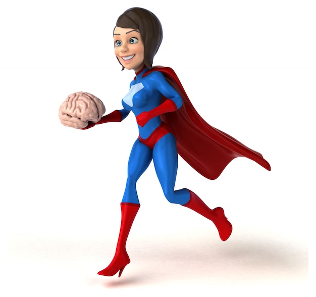 Superhero woman animation