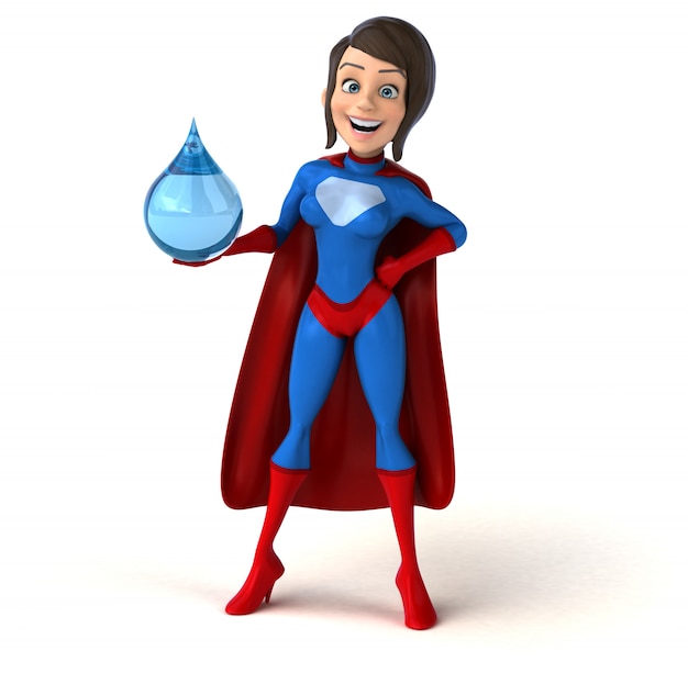 Superhero woman animation