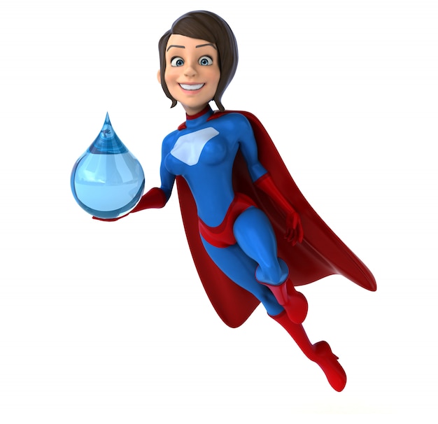 Superhero woman animation