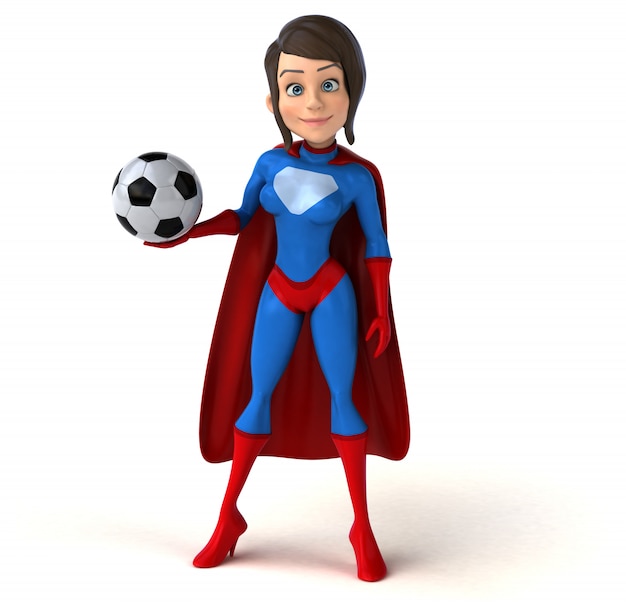 Superhero woman animation