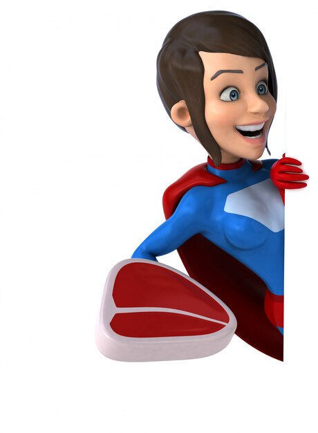 Superhero woman animation