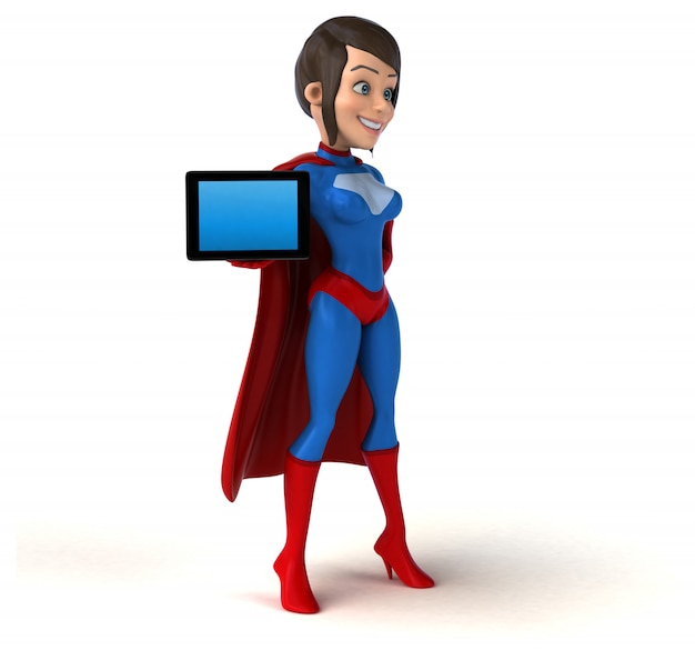 Superhero woman animation