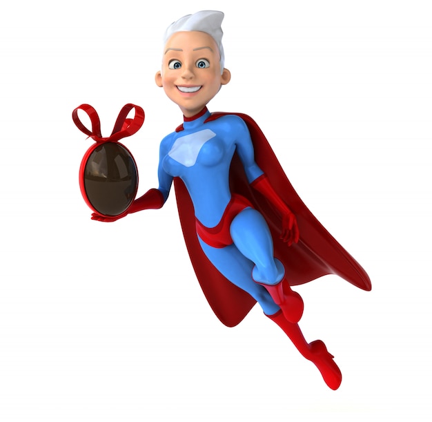 Superhero woman animation