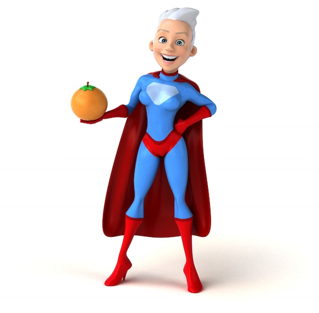 Superhero woman animation