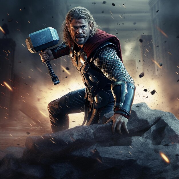 Foto supereroi marvel thor comic character armor design