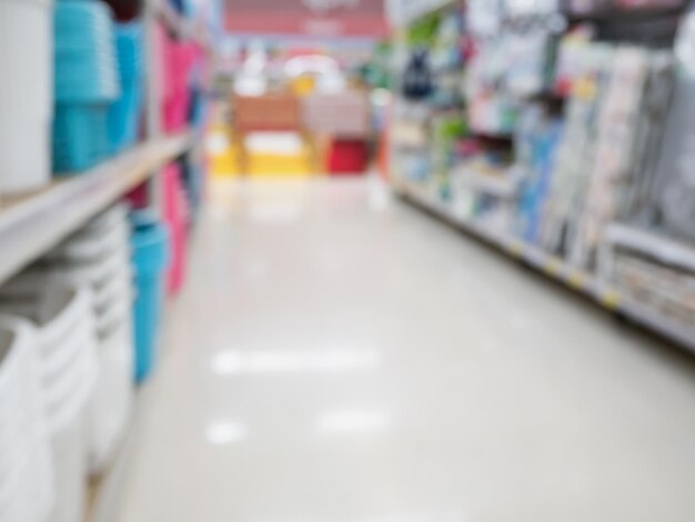 Photo supermarket aisle blur background