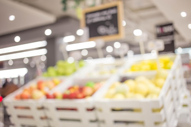 Sfondo sfocato supermercato con bokeh