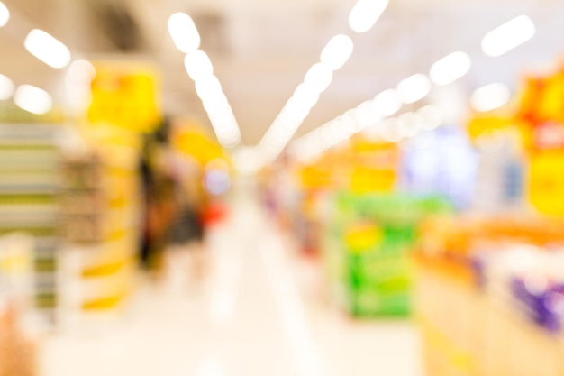 Supermarket blurred background with bokeh