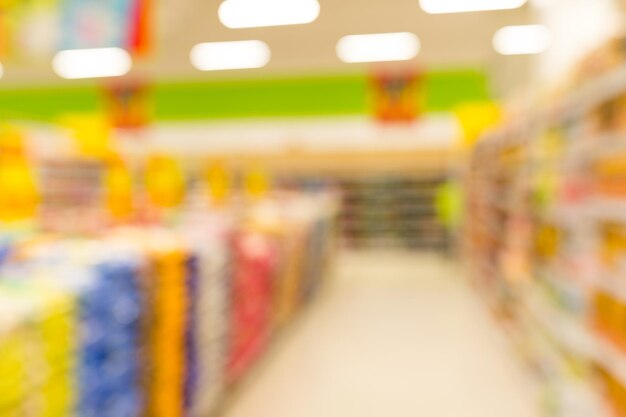 Supermarket blurred background