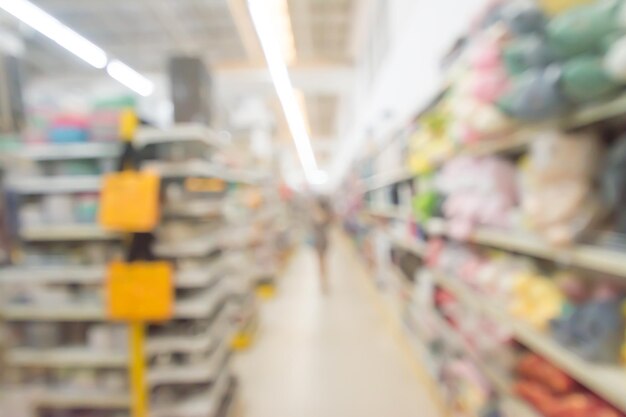 Supermarket in blurry for background