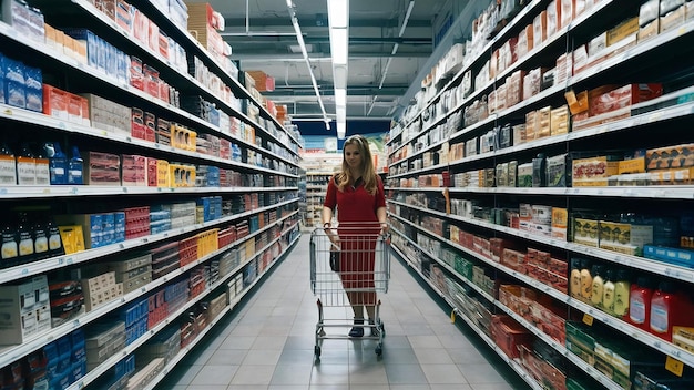 Supermarket with blurred effect