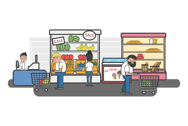 Supermarkt png illustratie doorzichtige achtergrond